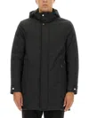 Moorer Vermont Waterproof Long Padded Coat In Black