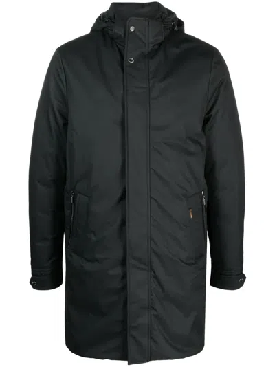 Moorer Vermont Detachable-hood Down Jacket In Black