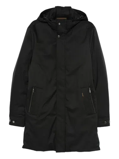 Moorer Vermont Hooded Coat In Brown