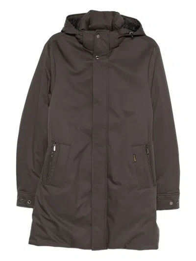 Moorer Vermont Hooded Coat In Gray