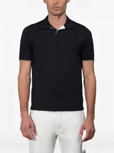 Moorer Vernon Polo Shirt In Black