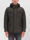 Moorer Versatile Hooded Long Sleeve Coat In Black