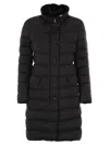 Moorer Vetiver-s3 - Long Down Jacket In Black