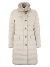 Moorer Vetiver-s3 - Long Down Jacket In White