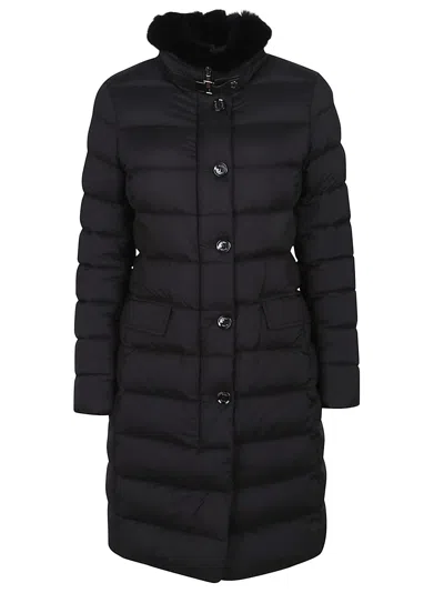 Moorer Vetiver-s3 Down Coat In Black