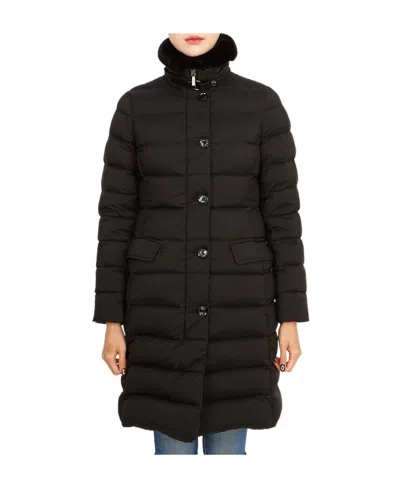 Moorer Vetiver-s3 Padded Down Coat In Black