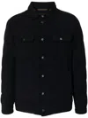 Moorer Padded Down Jacket Featuring Multiple Pockets In Blue