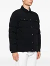 Moorer Overshirt With Quilted Design And Front Pockets In Black