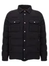 Moorer Overshirt With Quilted Design And Front Pockets In Black
