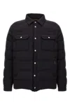Moorer Overshirt With Quilted Design And Front Pockets In Blue