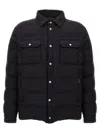 Moorer Overshirt With Quilted Design And Front Pockets In Black