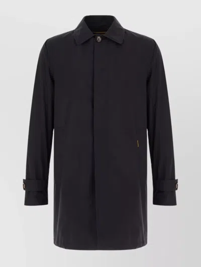 Moorer Victoria Rain Coat In Polyester Blend In Black