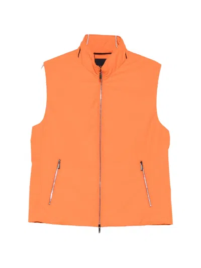 Moorer Vidago-gt Zip-up Sleeveless Gilet In Pattern