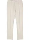 Moorer Vieste Pleat-detail Straight-leg Trousers In Neutrals