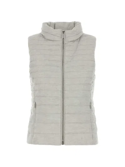 Moorer Villan Sleeveless Down Jacket In Gray