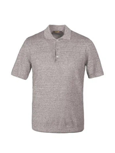 Moorer Vinal-mag Short-sleeve Polo Shirt In Gray