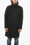 Moorer Virgin Wool Arge Coat With Removable Down Padding In Black