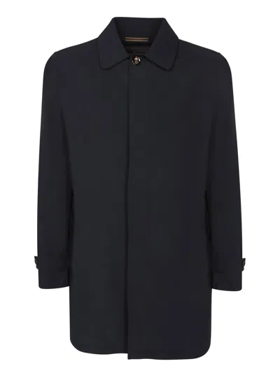 MOORER VITTOR NYL BLUE THREE-QUARTER COAT
