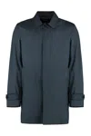 Moorer Vittor Techno Fabric Jacket In Blue