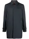 Moorer Vittor-go Wool-silk Overcoat In Blue