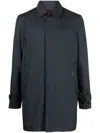 Moorer Vittor-go Wool-silk Overcoat In Blue