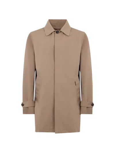 Moorer Vittor-wm Trench Coat In Neutral