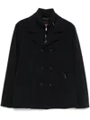 Moorer `volmer` Double-breasted Blazer In Blue