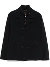 Moorer `volmer` Double-breasted Blazer In Dark Blue