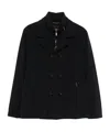 Moorer `volmer` Double-breasted Blazer In Midnight Blue