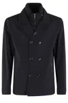 Moorer Double-breasted Jacket Lined Hidden Hood