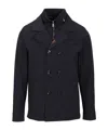 Moorer Double-breasted Jacket Lined Hidden Hood In Black