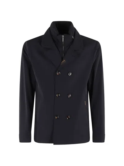 Moorer Volmer-kn Double-breasted Padded Jacket In Black