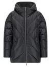Moorer Wanita Quilted Down Jacket In Black