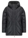 Moorer Wanita Quilted Down Jacket In Black
