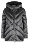 Moorer Wanita Down Jacket With Distinctive Quilted Design In Black