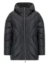 Moorer Wanita Quilted Down Jacket In Black