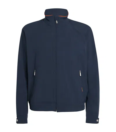 Moorer Waterproof Doral Golf Jacket In Blue