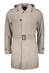 Moorer Waterproof Fabric Trench Coat In Gray