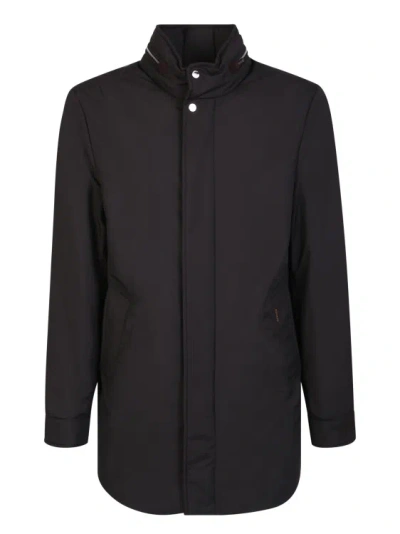 Moorer Waterproof Hooded Jacket In Black