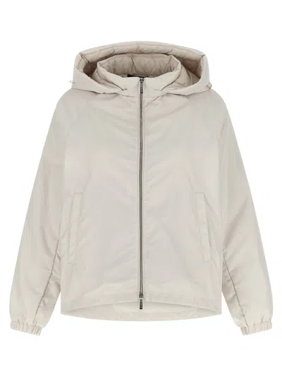 Moorer Water-repellent Goose Down Down Jacket In Neutral