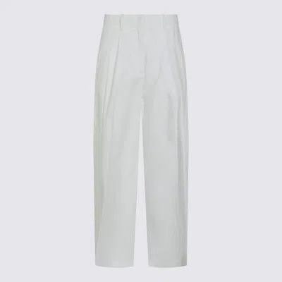 Moorer White Cotton Pants