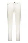 Moorer White Slim Jeans In Versatile Cotton In Neutral