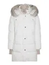 Moorer Padded And Quilted Nylon Jacket In White