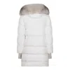 Moorer White Wool Down Jacket In White