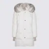 Moorer White Wool Down Jacket In White