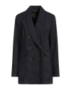 Moorer Woman Blazer Midnight Blue Size 4 Polyester In Blue