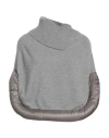 Moorer Woman Cape Grey Size 6 Virgin Wool, Polyamide In Grey