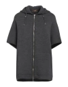 Moorer Woman Cardigan Charcoal Size 12 Virgin Wool In Grey