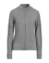 Moorer Woman Cardigan Light Grey Size 8 Virgin Wool
