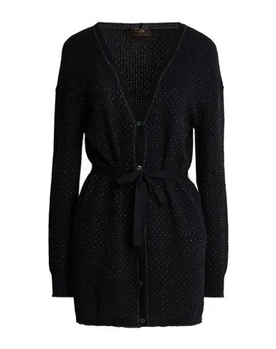 Moorer Woman Cardigan Midnight Blue Size 4 Cotton, Cashmere